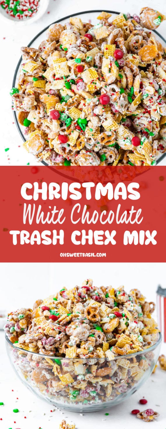 Christmas White Chocolate Trash Chex Mix Oh Sweet Basil