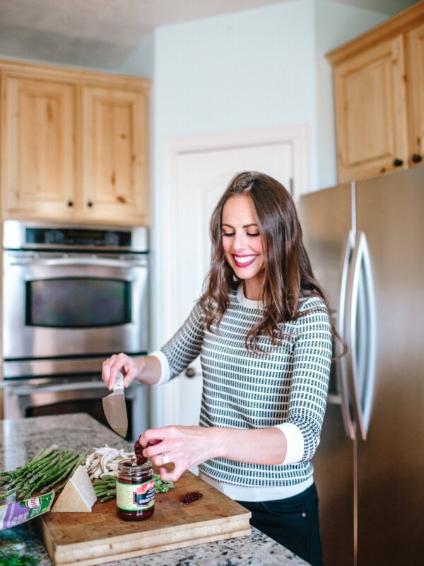 Cooking in the kitchen