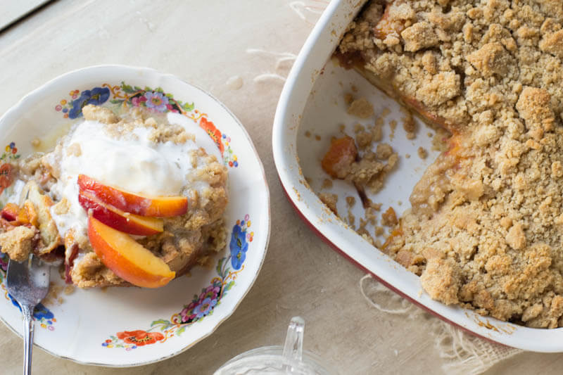 Peach Cobbler French Toast Casserole [+Video] – Oh Sweet Basil