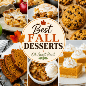 fall dessert recipe roundup collage