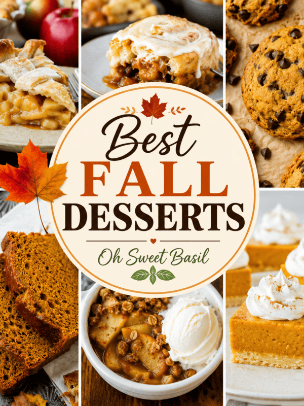 fall dessert recipe roundup collage