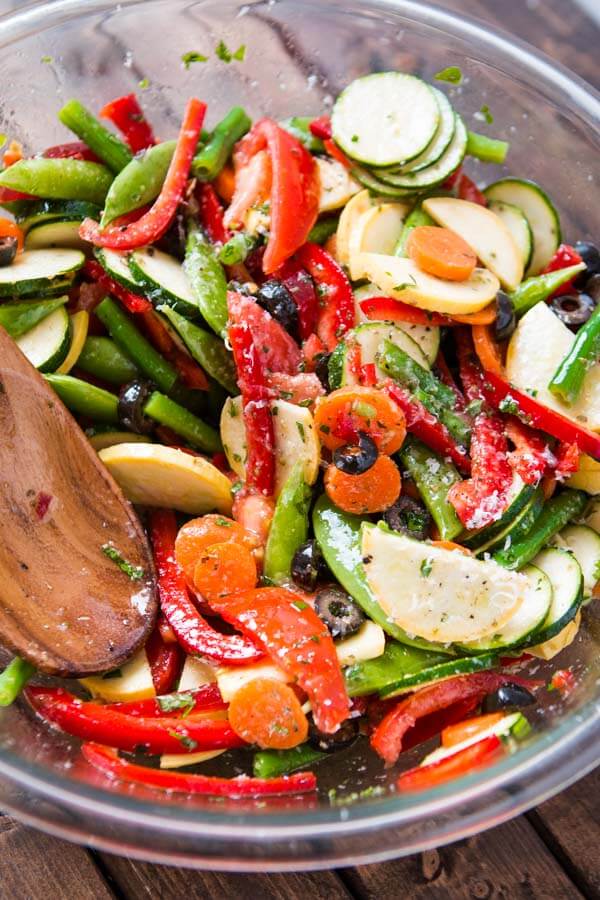 Fresh Italian Veggie Salad Oh Sweet Basil