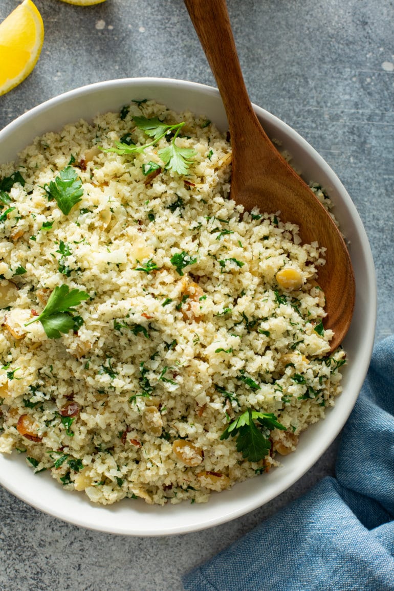 Garlic Herb Cauliflower Rice Oh Sweet Basil