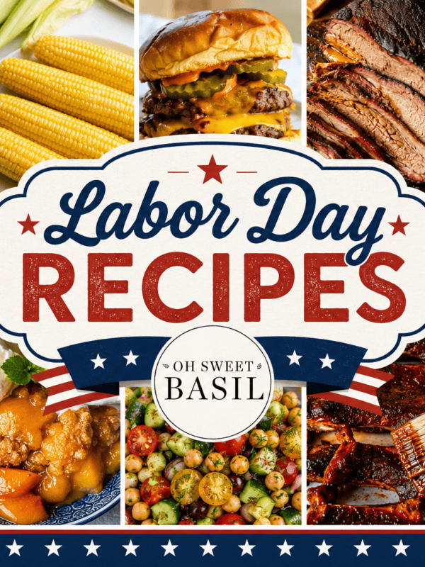 collage of recipes to make for Laboor Day weekend