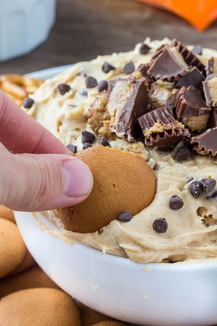 No Bake Peanut Butter Cheesecake Dip Oh Sweet Basil