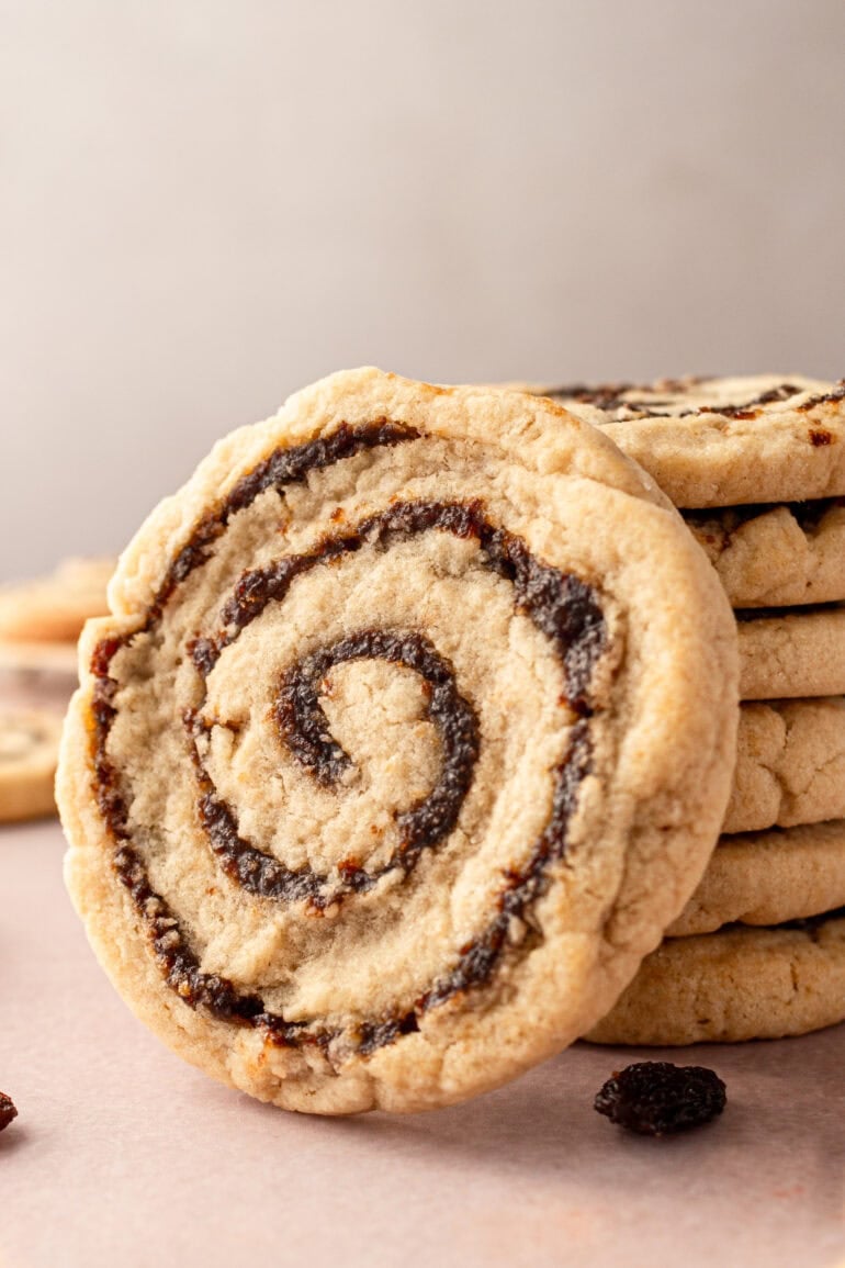 a stack of swirled desserts