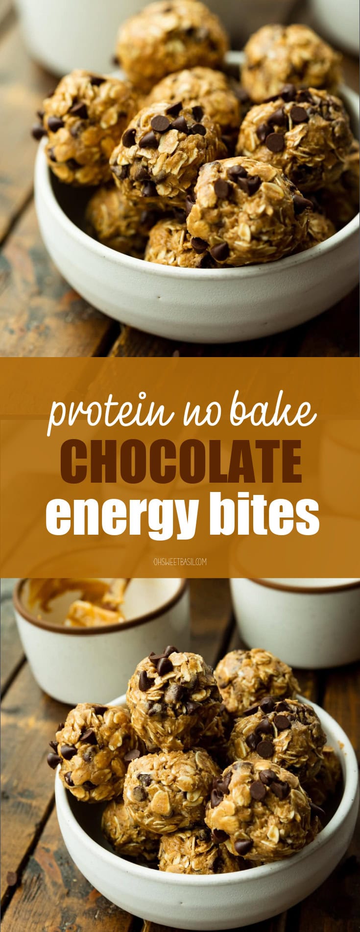 a photo of a large white bowl full of oatmeal protein balls