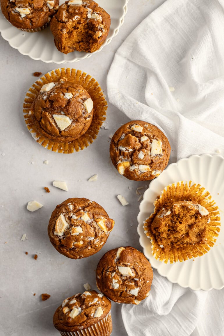 Several fall breakfast pastries ready to be served. 
