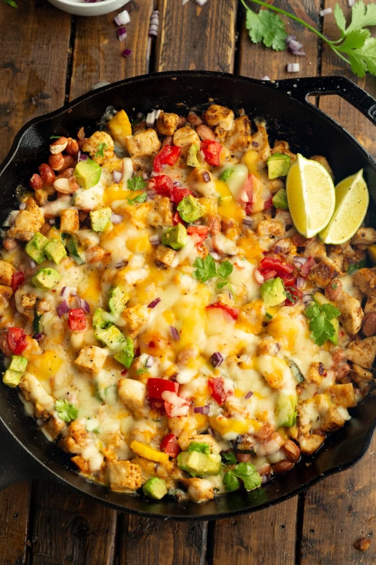 One Pan Mexican Hen Skillet with Zucchini One Pan Mexican Hen Skillet with Zucchini
