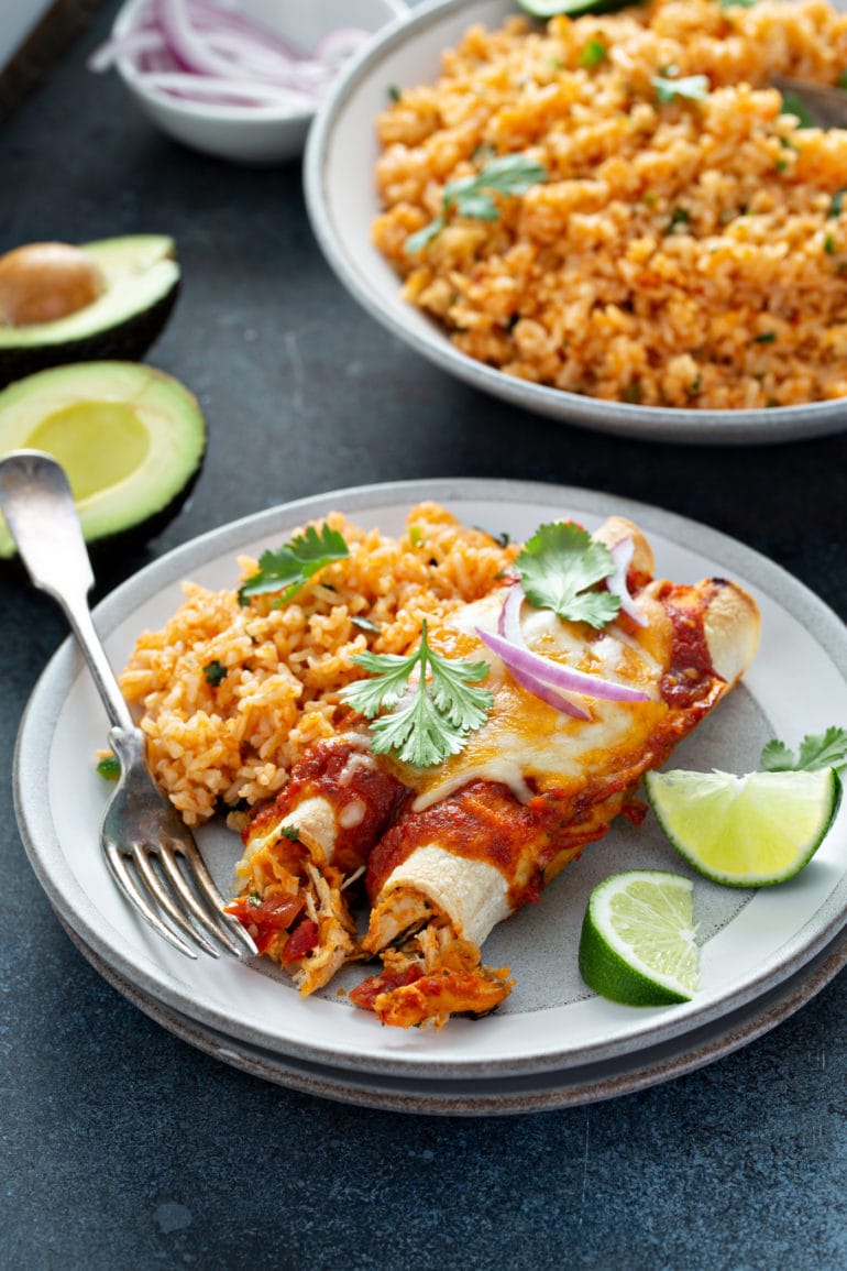 Red Chicken Enchiladas Oh Sweet Basil