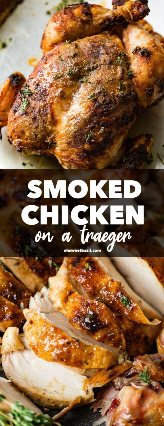 Smoked Whole Chicken Recipe (Traeger Whole Chicken) Oh Sweet Basil
