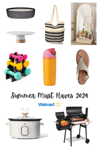 collage graphic showing several summer products to buy