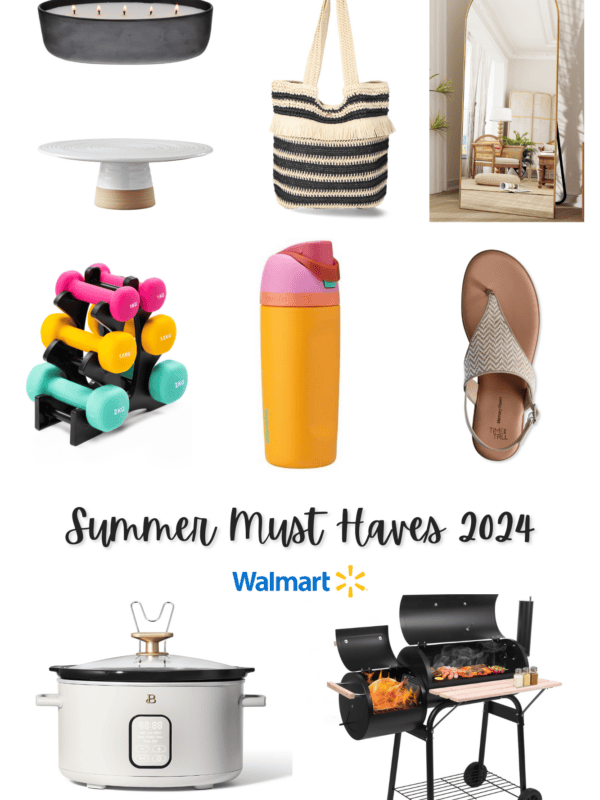 collage graphic showing several summer products to buy
