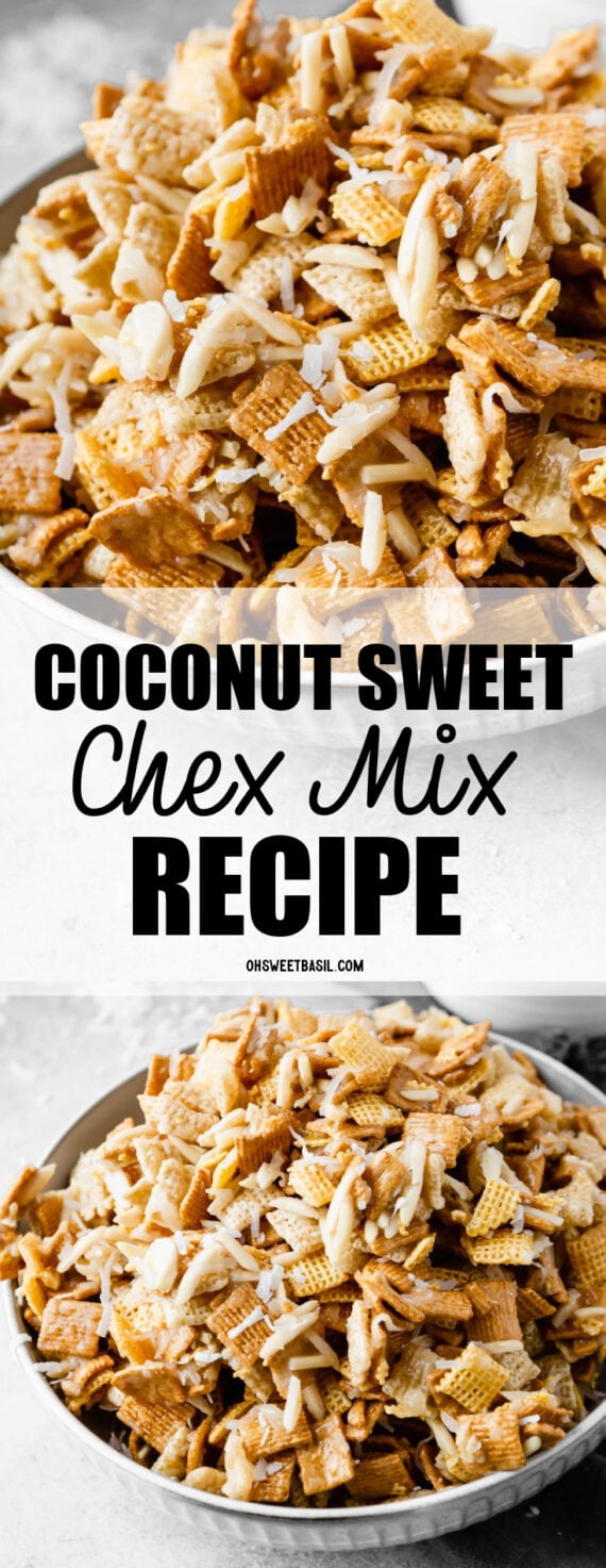 Coconut Sweet Chex Mix - Oh Sweet Basil