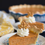 Sweet potato pie slices on plates
