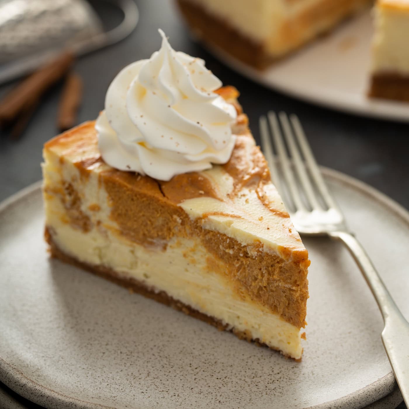 Swirled Pumpkin Cheesecake
