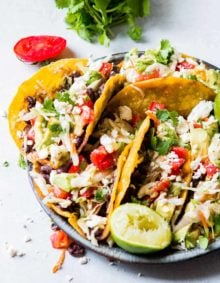 Crisp Black Bean Vegetarian Tacos sound a little boring, and I get that, but you'd be missing out if you didn't try them. The flavor is incredible!!