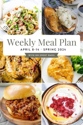 a graphic showing a weekly meal plan