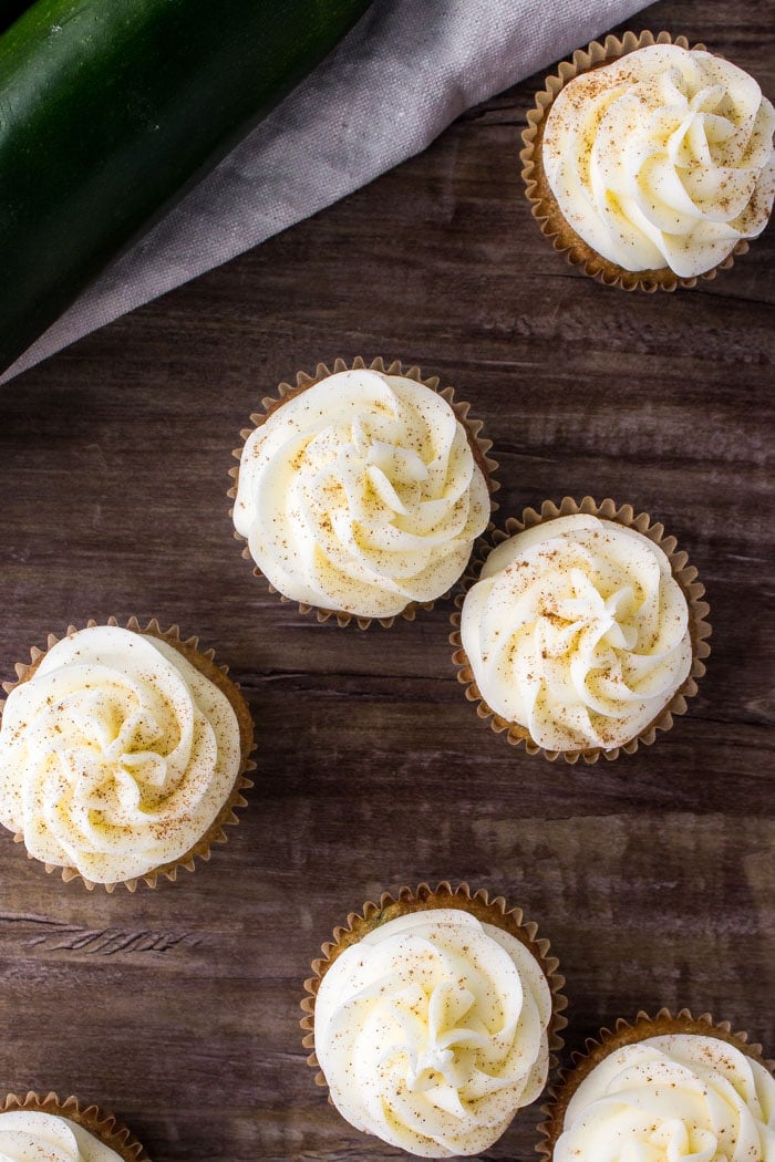 Zucchini Cupcakes with Cream Cheese Frosting Oh Sweet Basil