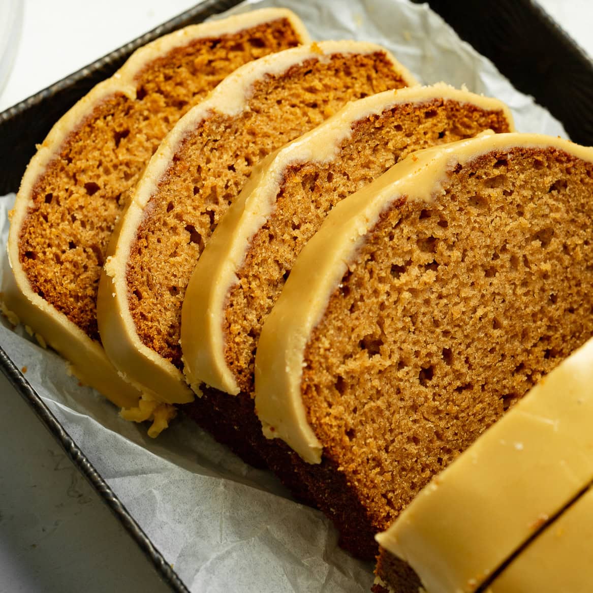 Apple Bread with Brown Sugar Icing