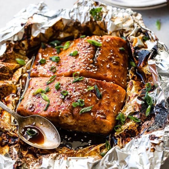 Asian Sticky Salmon in Foil