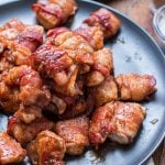 Bacon wrapped chicken is always a hit when served at the family dinner table or served as appetizers at your next get together. Savory, juicy and delicious! ohsweetbasil.com