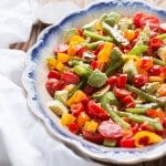 One of our favorite summer sides, balsamic tomato avocado salad ohsweetbasil.com