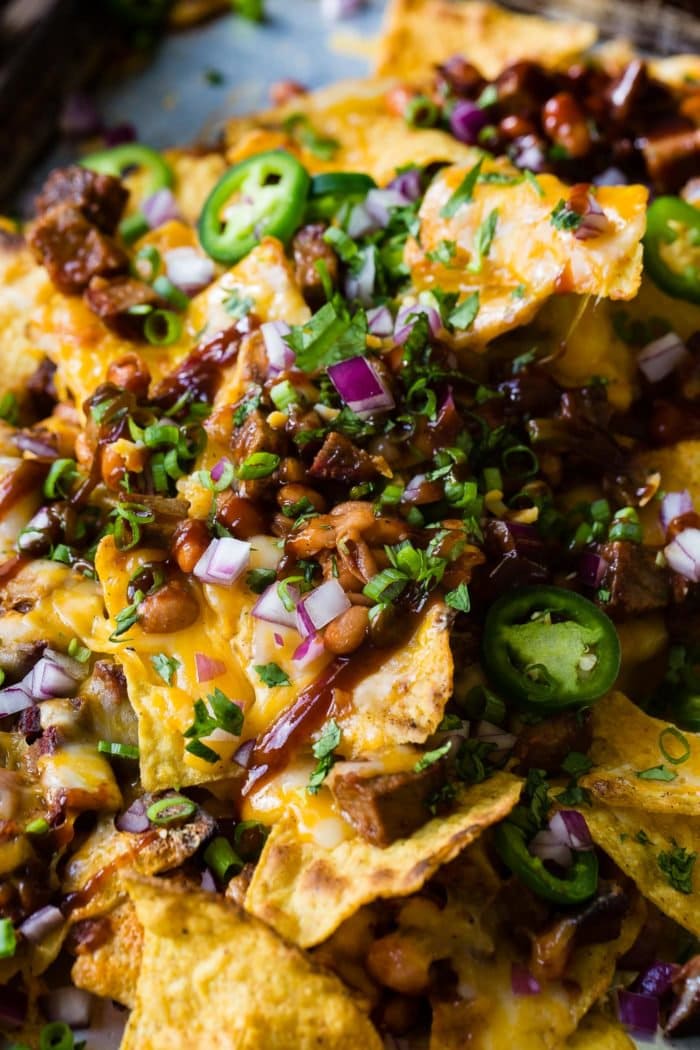 Ultimate BBQ Brisket Nachos - Oh Sweet Basil