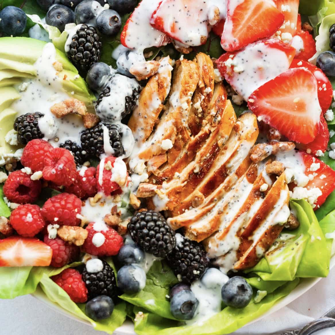 Berry Avocado Chicken Salad