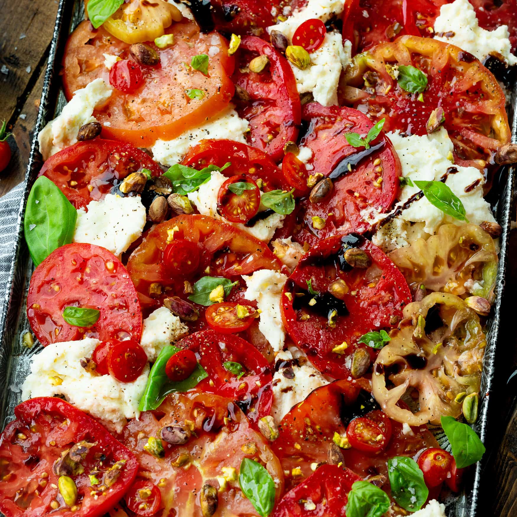 The BEST Caprese Salad with Pistachios
