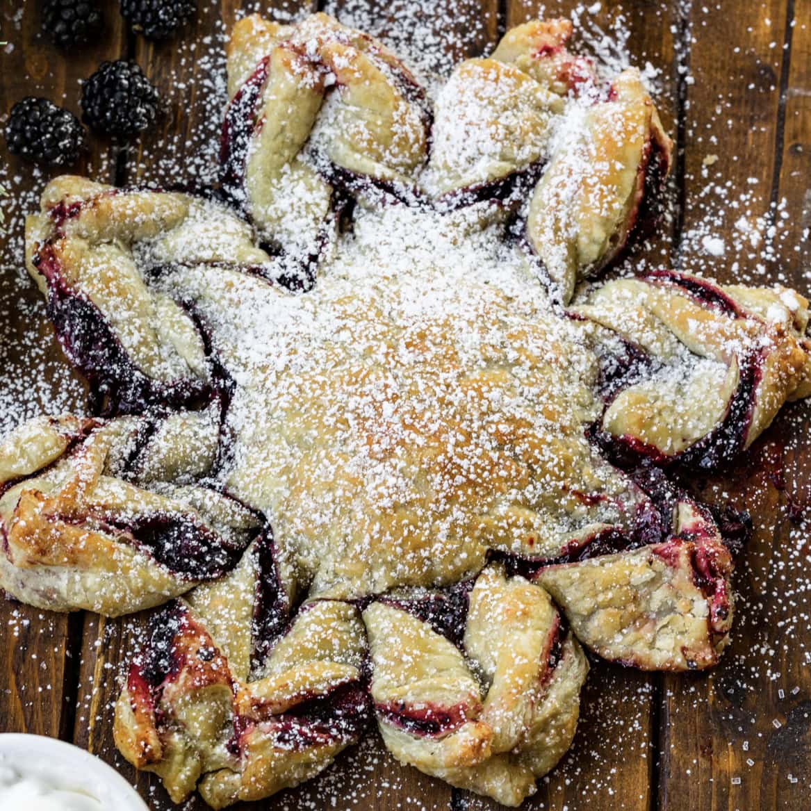 Blackberry Puff Pastry Snowflake