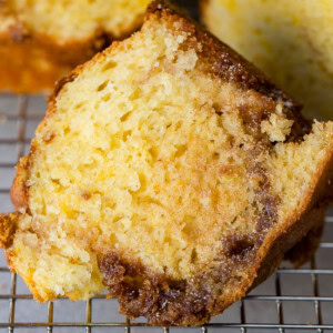 This Brown Sugar Cinnamon Bundt Cake is such a quick and easy dessert to throw together if you've got to take a dessert somewhere. Send a slice my way!