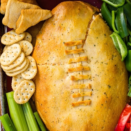 Buffalo Chicken Dip Football Appetizer