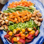 Spicy wings with celery and blue cheese dressing are so popular these days, but this girl is all about the buffalo chicken salad with blue cheese dressing. ohsweetbasil.com
