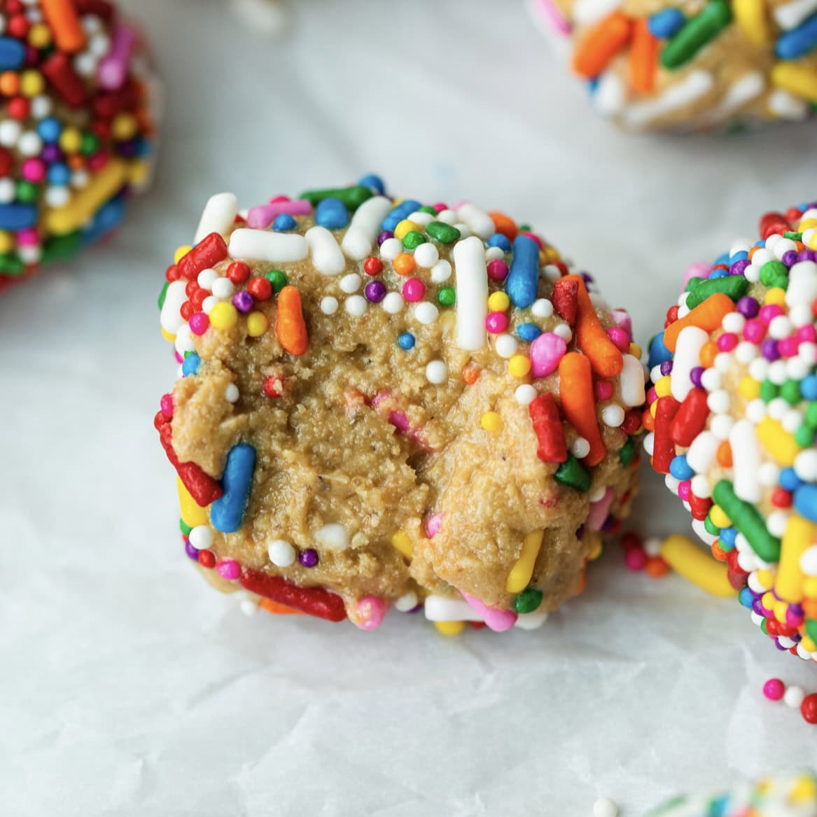Birthday Cake Protein Balls