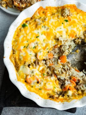 Cheesy Ground Beef and Rice Casserole