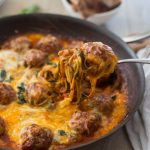 Cheesy Meatball Zucchini Skillet
