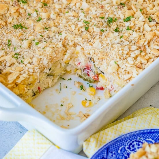 Cheesy Zucchini Corn Casserole