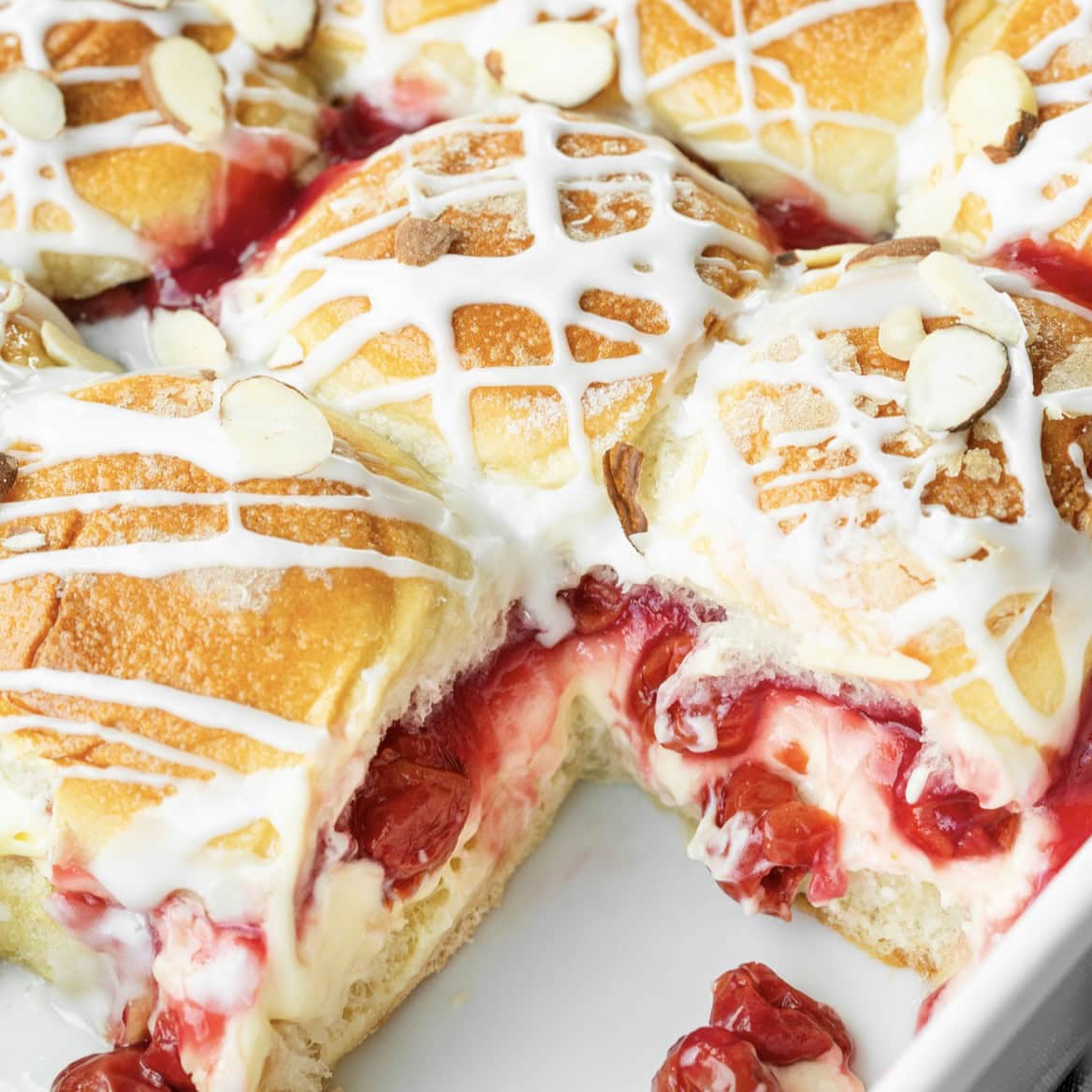 Cherry Cheese Danish Sliders