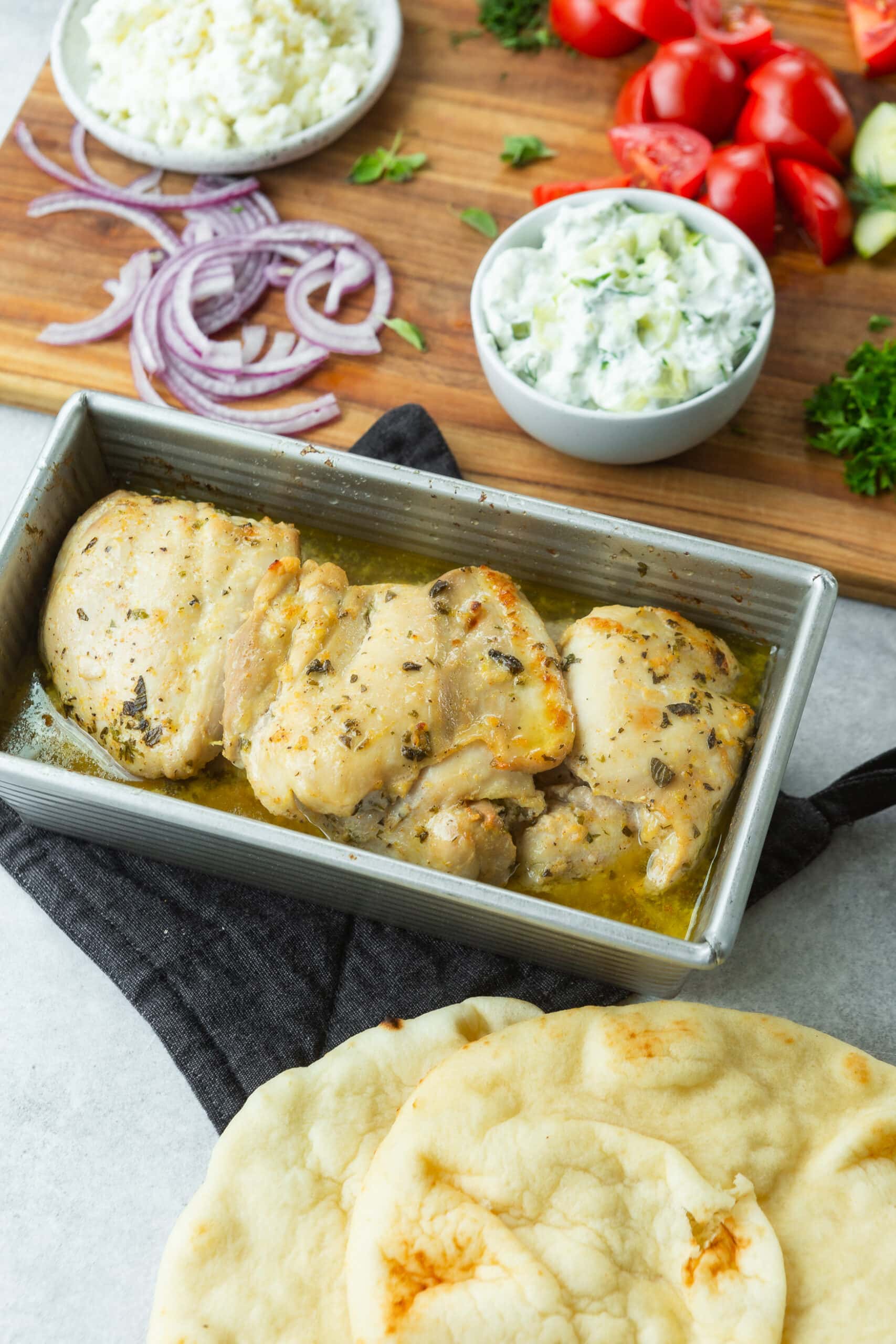 Homemade Chicken Gyros w/ Tzatziki Sauce Karinokada