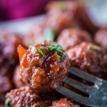 Raise your hand if your mom used to make Chili Sauce and Grape Jelly Slow Cooker Meatballs! Mine did too but I'd forgotten about them until now! ohsweetbasil.com