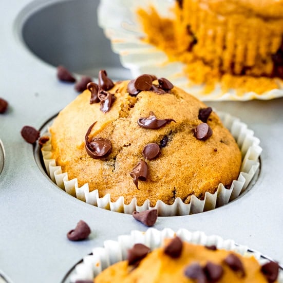 Chocolate Chip Pumpkin Muffins