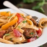 Enjoy the spicy flavors of the south in this Creamy Cajun Pasta with Smoked Sausage.