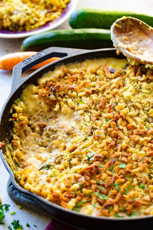Creamy Zucchini Sausage Casserole Oh Sweet Basil