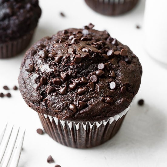 Double Chocolate Zucchini Muffins