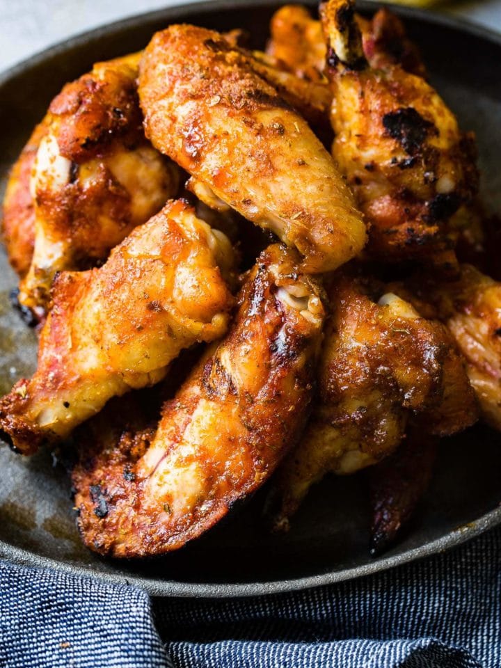 Grilled Chicken Wings (Garlic Parmesan Chicken Wings!) Oh Sweet Basil