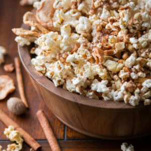 We've heard you loud and clear, you want a yummy treat or snack that isn't pumpkin. This easy apple pie popcorn is exactly what you're looking for. ohsweetbasil.com