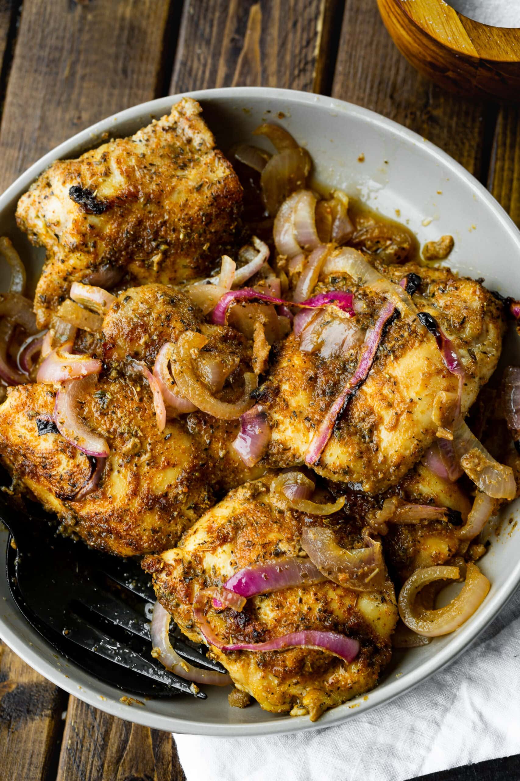 Easy Baked Boneless Skinless Chicken Thighs - Oh Sweet Basil