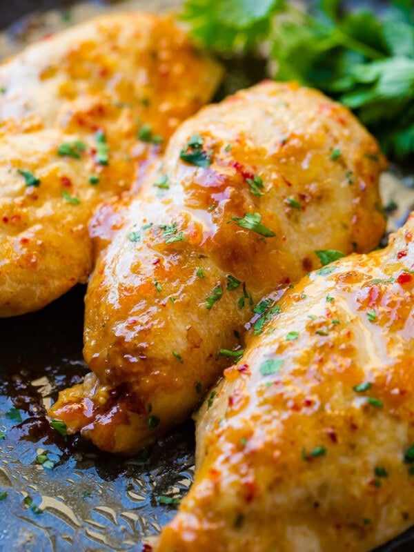 chicken breasts with an apricot italian dressing
