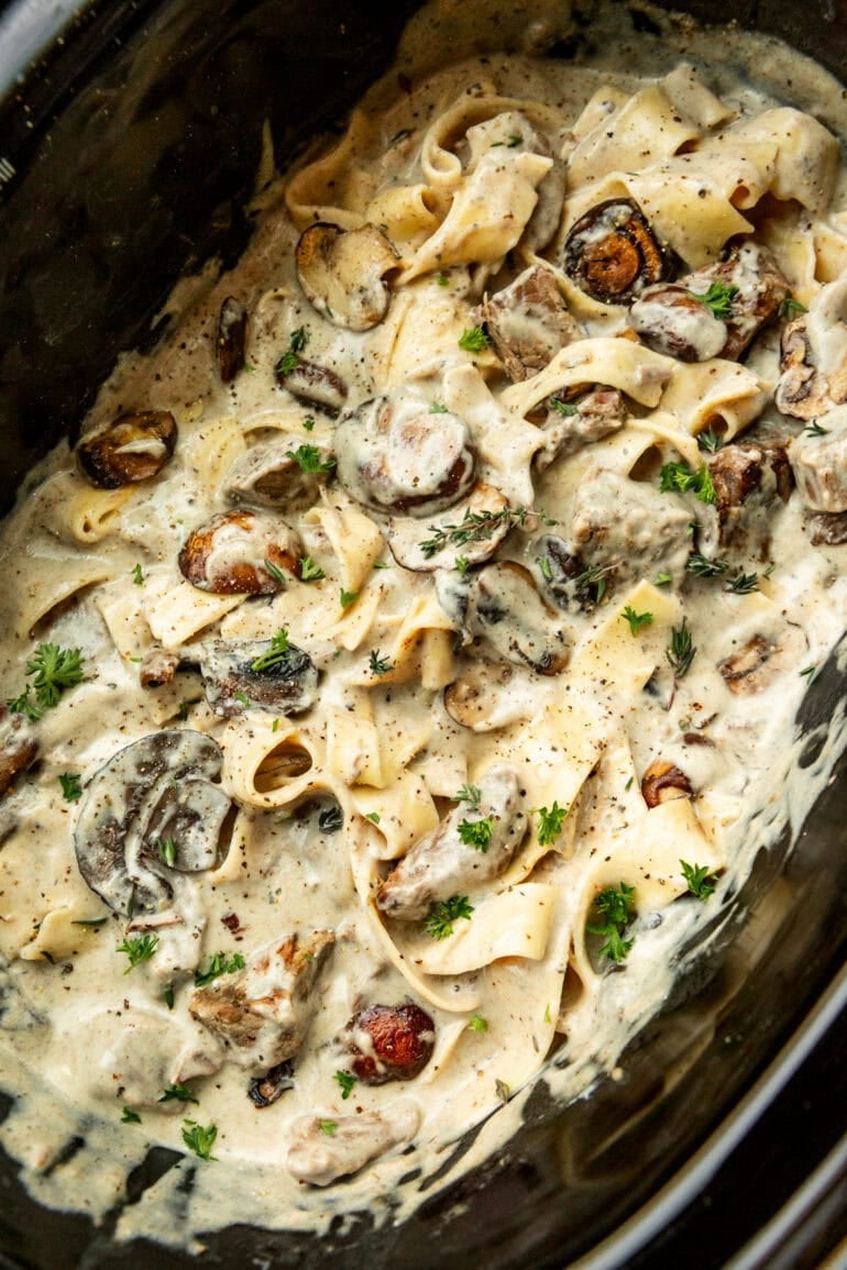 Straightforward Crockpot Beef Stroganoff – Sluggish Cooked in Creamy Sauce Straightforward Crockpot Beef Stroganoff – Sluggish Cooked in Creamy Sauce
